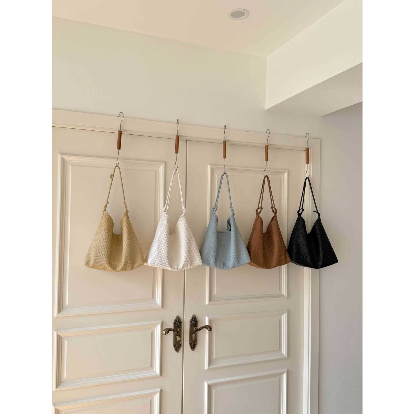 Women's High-grade Woven Pattern Korean Commuter Large Capacity Bags