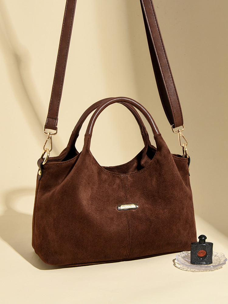 Suede Female Niche Retro Fashion Deerskin Bags