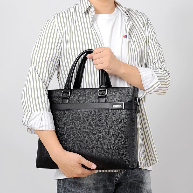Men's Business Soft Leather Computer Portable For Men's Handbags