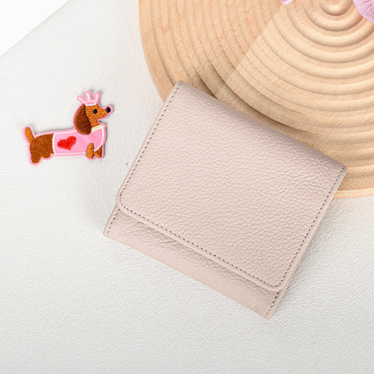 Cartoon Element Short Simple Leather Free Ladies Wallet