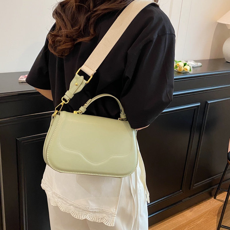 Women's Fashion Winter Simple Wide Strap Advanced Small Square Bag