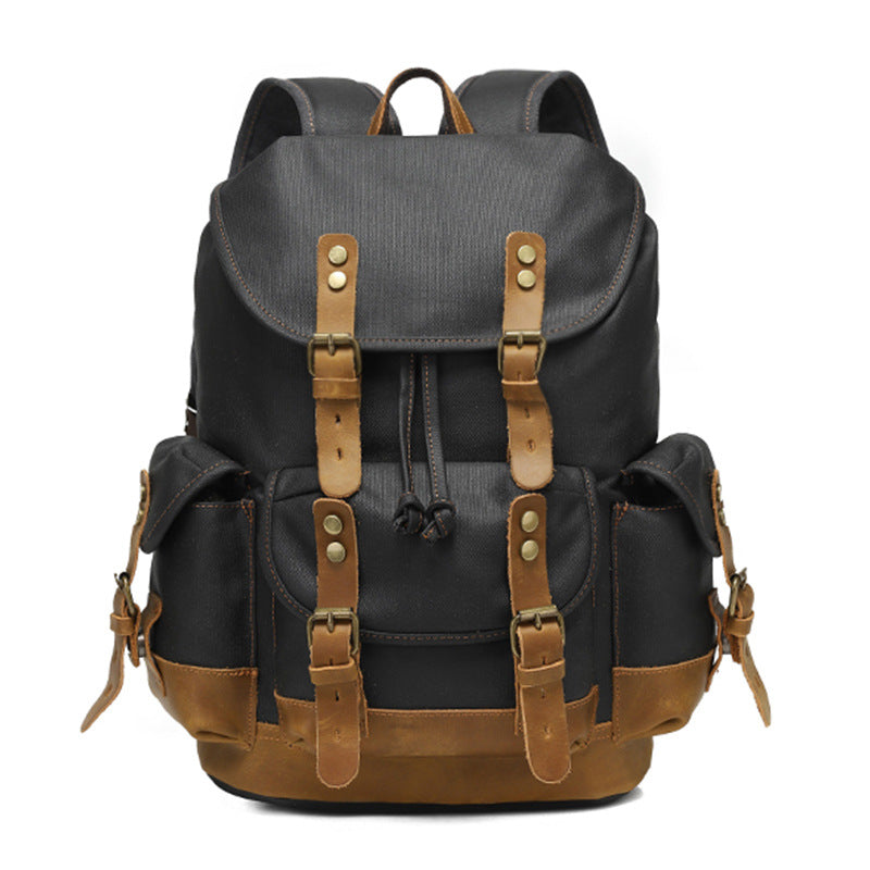 Women's & Men's Gymnastic Valise Waxed Canvas Waterproof Computer Backpacks