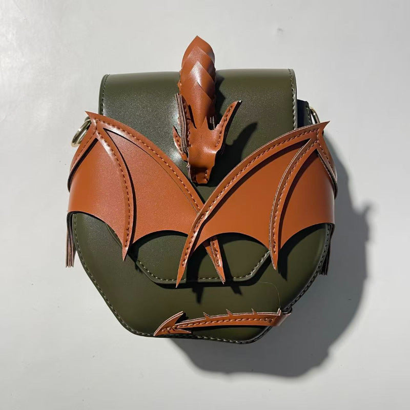 Dragon Color Contrast Patchwork Halloween Cartoon Bat Large Bags