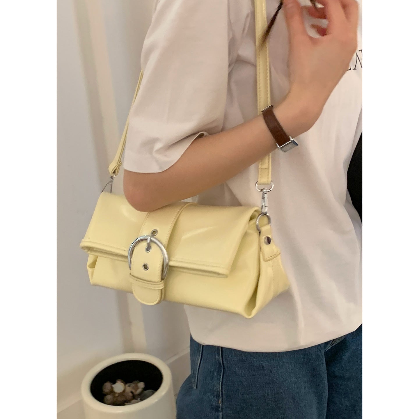 Women's Korean Fashion Pouches Commuter Simple Small Square Bag