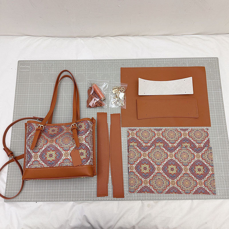Chinese Style Pattern Material Handmade Big Women's Shoulder Bag