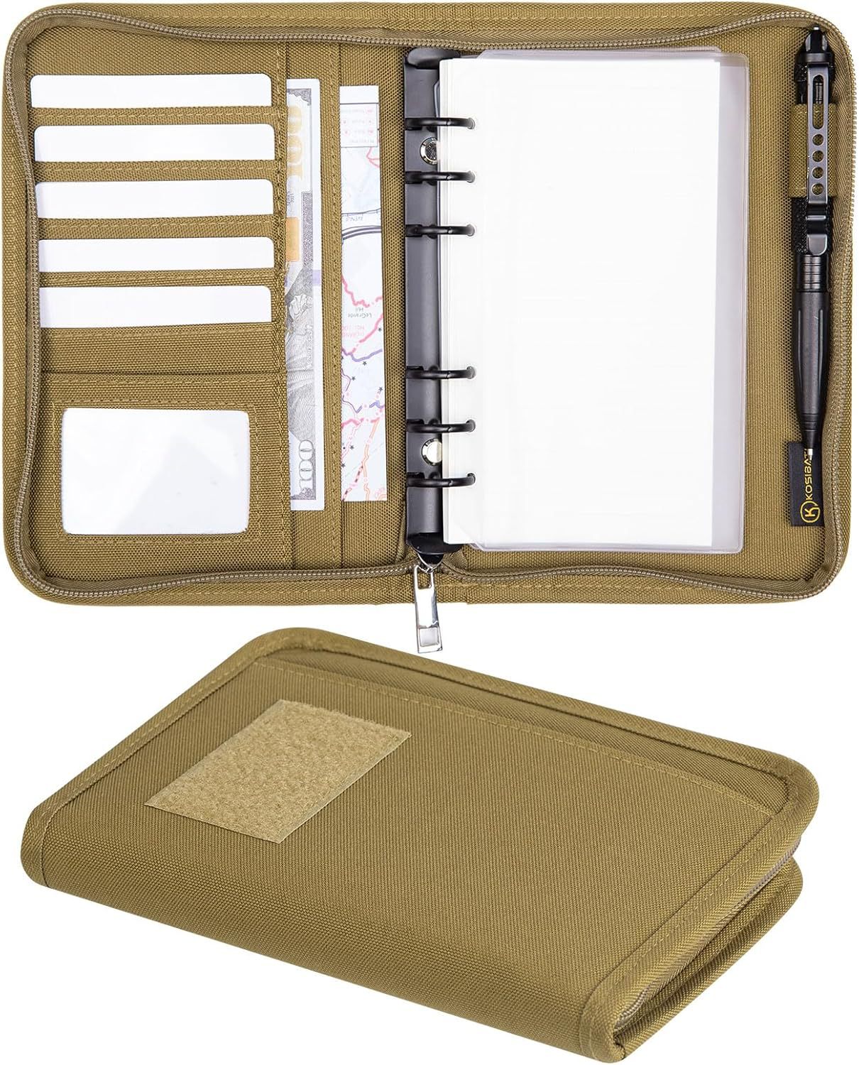 Tactics Portable Notepad Loose-leaf Removable Notebook Protective Outdoor Camouflage, Military Fan Bag