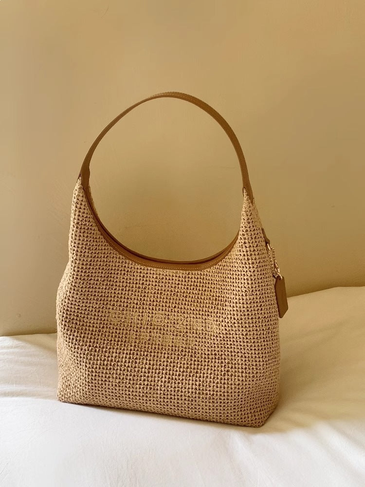 Women's South Wind Sunshine Summer Woven Underarm Women's Shoulder Bag
