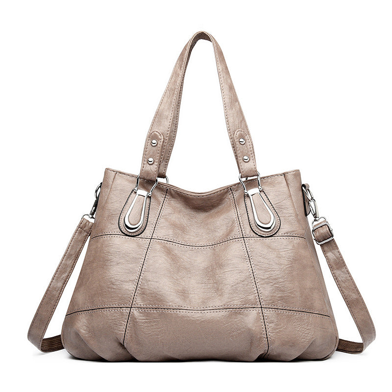 Women's Commuter Large Capacity Fashion Stitching Portable Shoulder Bags
