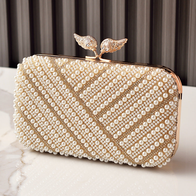 Women's Fashion Pearl Party Formal Dress Banquet Dinner Bag