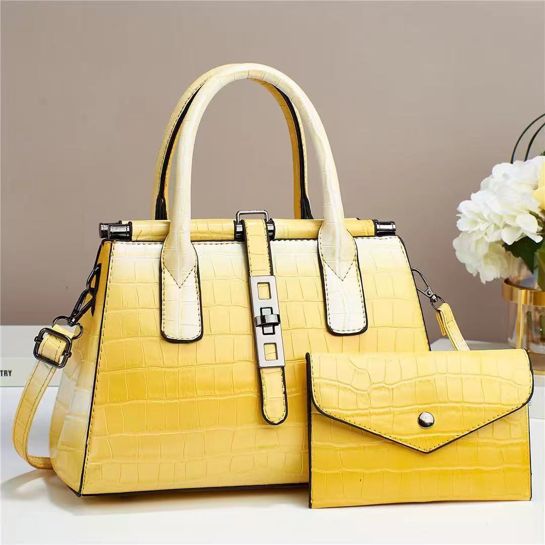 Women's Crocodile Pattern Fashion Two Pieces Women's Handbag