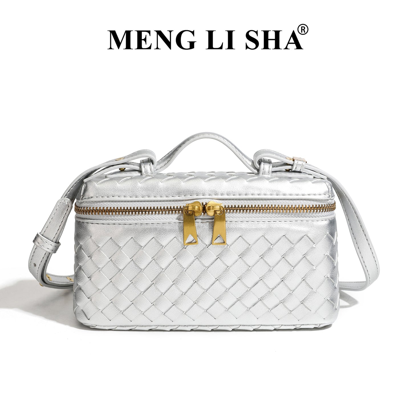 Retro Frosted Hand-woven Lunch Box Trendy Women's Shoulder Bag