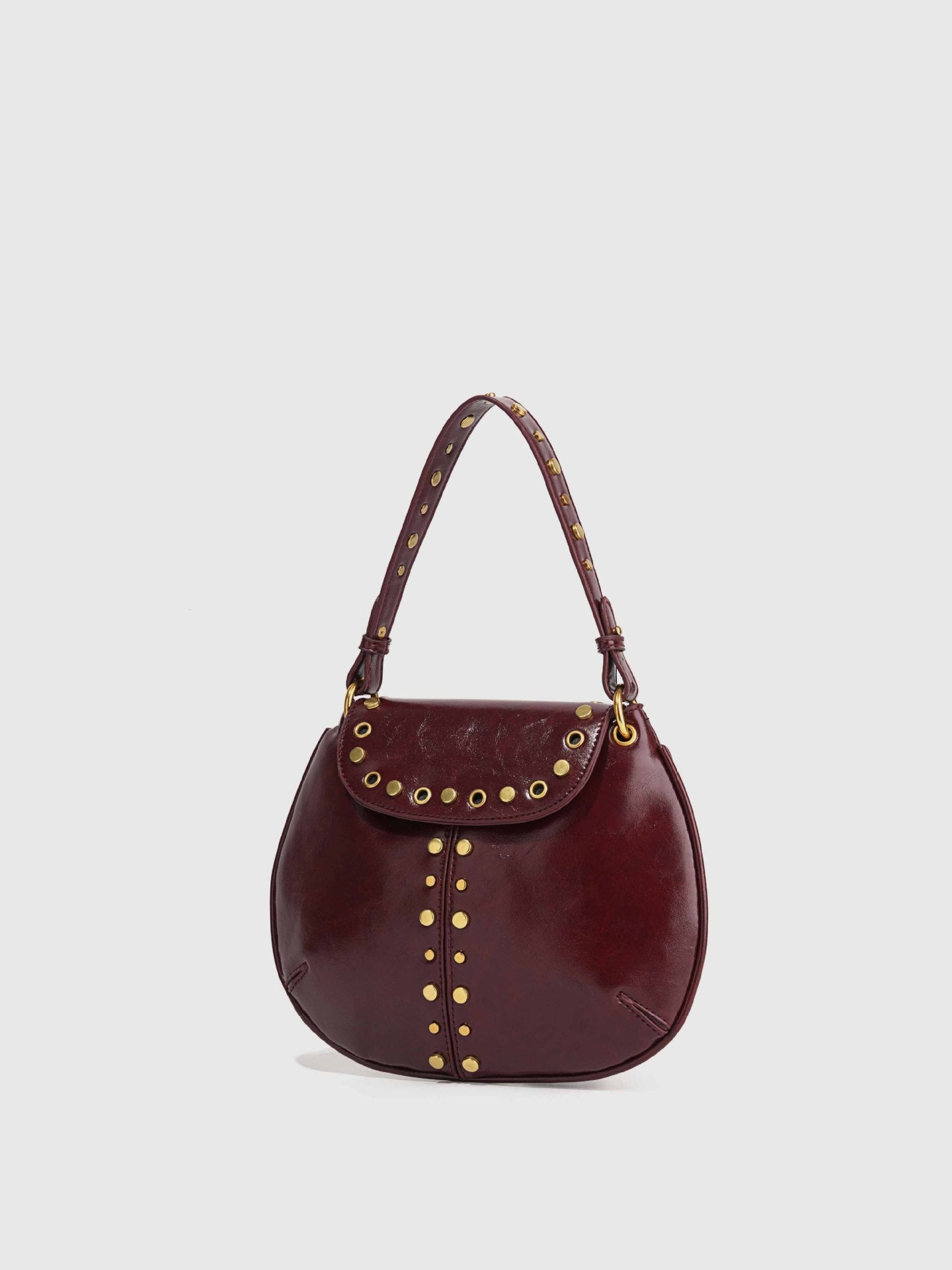 Women's Punk Rivet High-grade Underarm Metal Saddle Women's Handbag