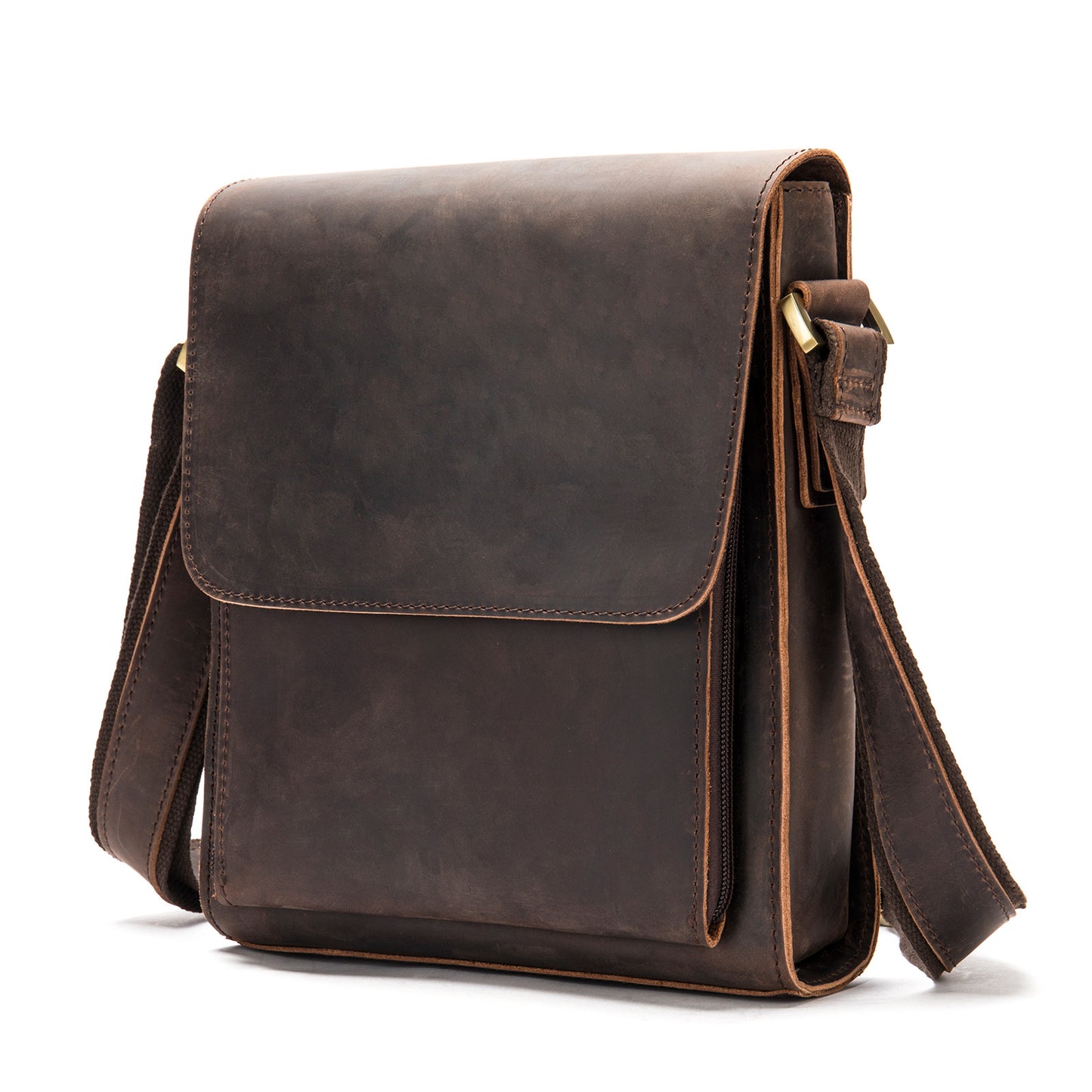 Men's Leather Fashion Crazy Horse First Layer Cowhide Men's Shoulder Bag