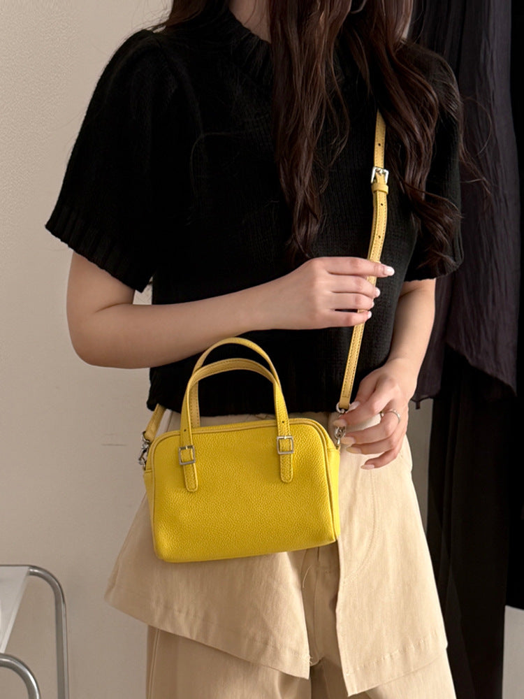 First Layer Cowhide Boston Bowling Genuine Leather Bags
