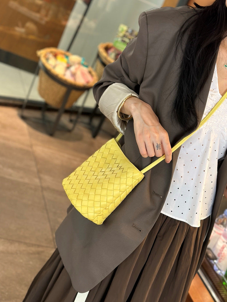 Women's Sheepskin High-grade Summer Woven Genuine Fashion Women's Leather Bag