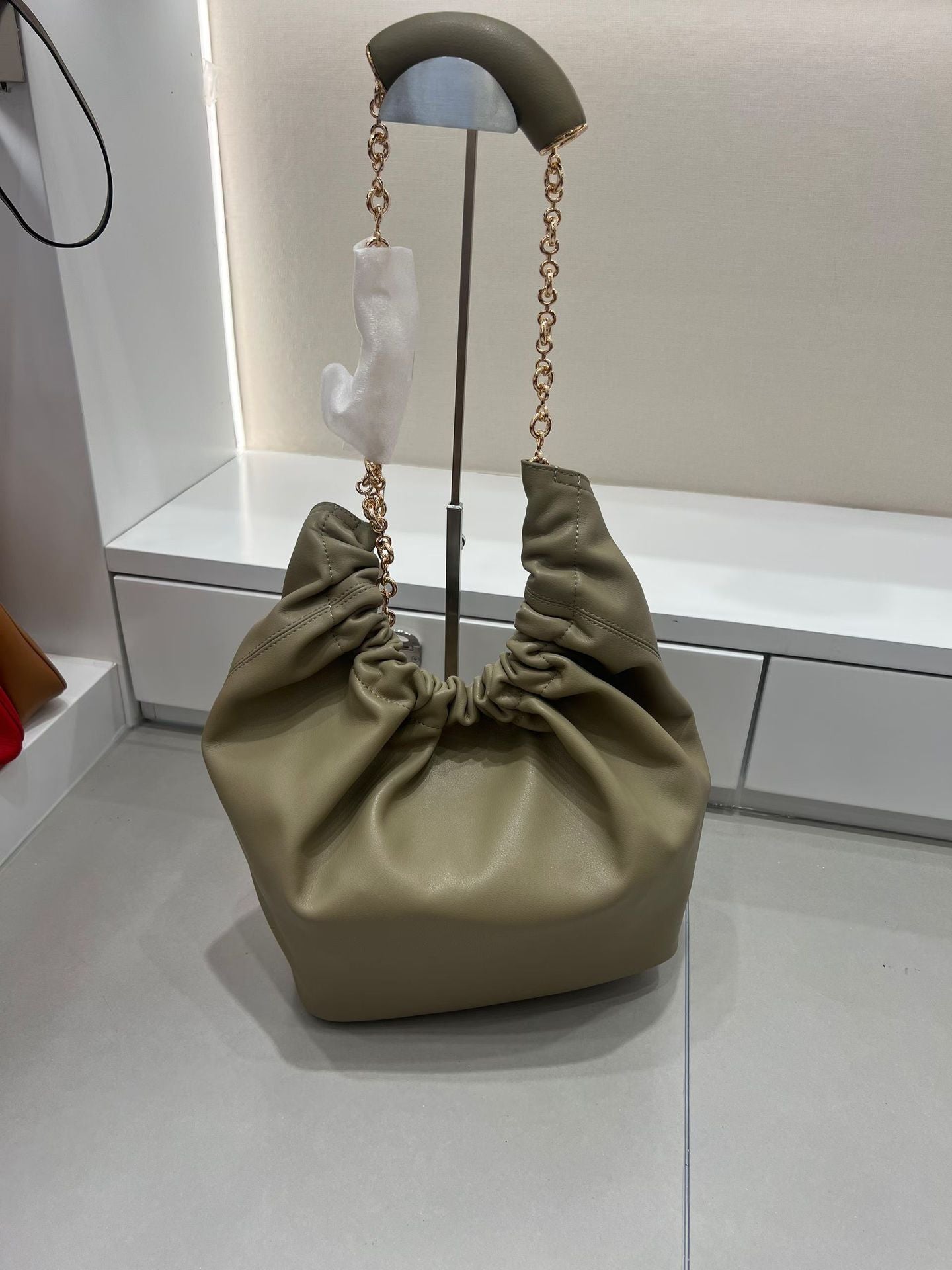 Layer Cowhide Garbage Chain Underarm Soft Genuine Women's Shoulder Bag