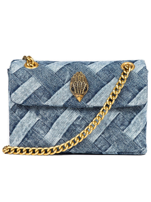 Comfortable Women's Denim Eagle Head Classic Small Square Bag