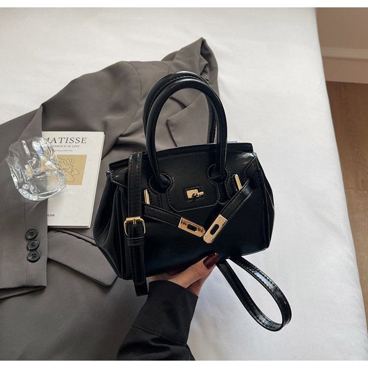 Women's High-grade Design Textured Portable Platinum Kelly Bags