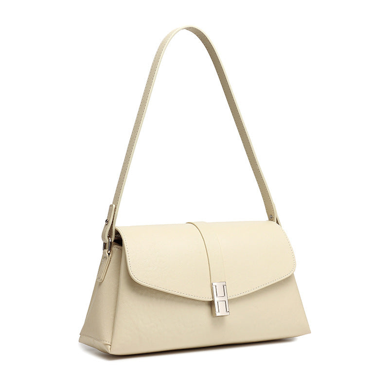 Women's First Layer Vegetable Tanning Leather Retro Fashion Genuine Underarm Small Square Bags