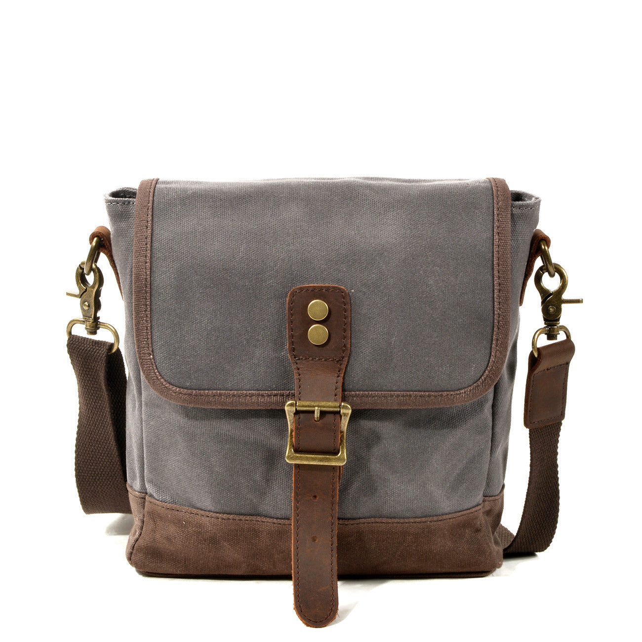 Men's Style Oil Wax Canvas Stitching Leisure Men's Briefcase