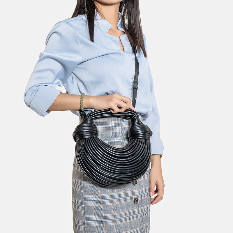 Women's Knitting Fashion Handmade Knotted Noodles One Women's Handbag