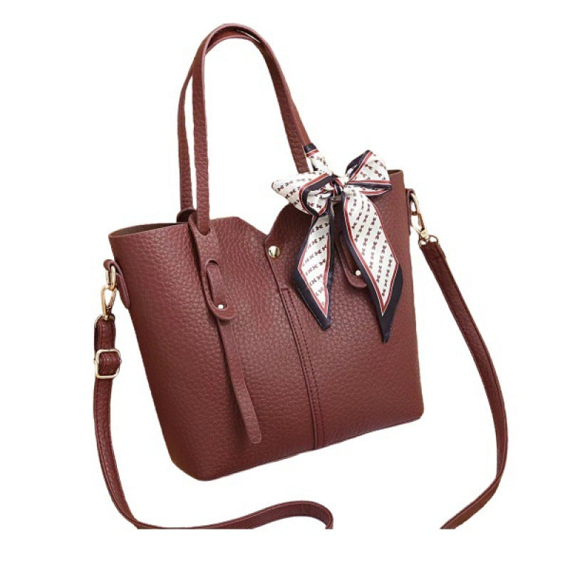 Women's Lychee Pattern Simple High Quality Elegant Handbags
