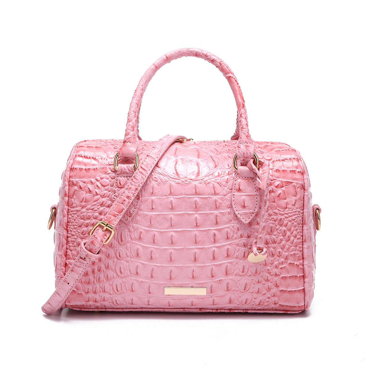 Women's Portable Underarm Vintage Brahmin Crocodile Pattern Bags
