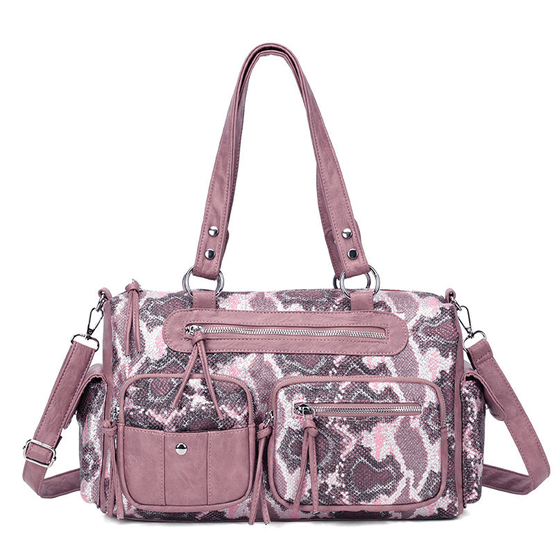 Women's Bronzing Fashion Printed Versatile Large Capacity Women's Handbag