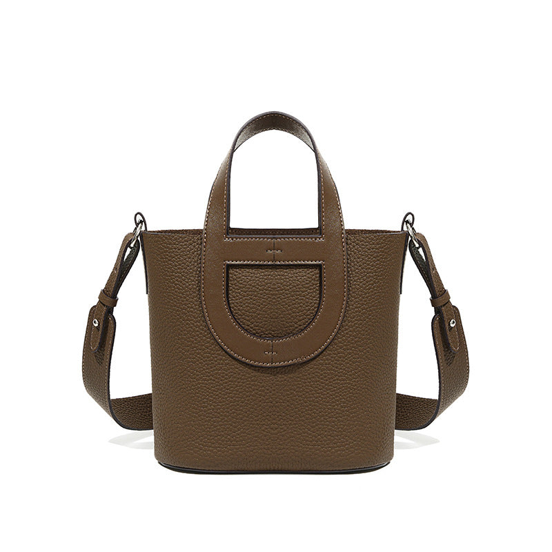 Women's Layer Cowhide Genuine Leather Versatile Niche High Women's Handbag
