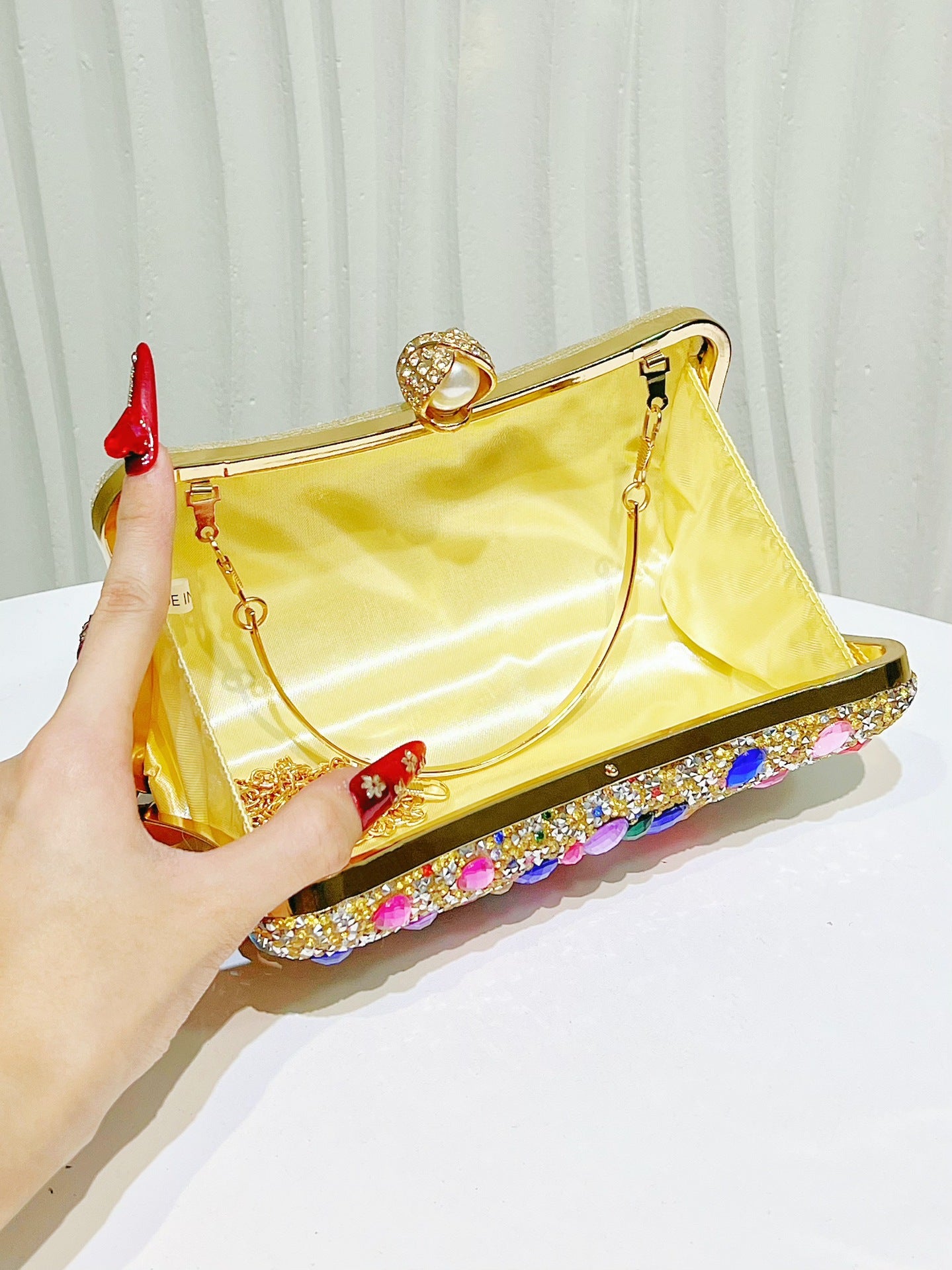 Women's High-grade Diamond Fashion Banquet All Match Dinner Bag