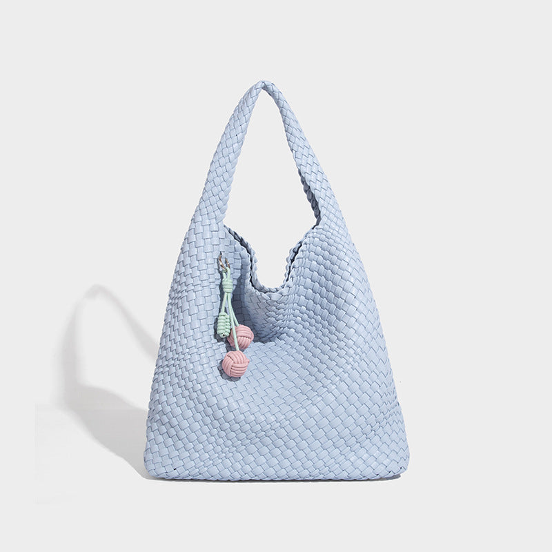 Women's Commuter Large Capacity Fashion Combination Handmade Woven Women's Shoulder Bag