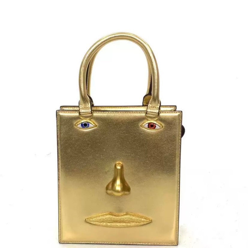 Women's Face Popular Sier Patent Leather Simple Women's Handbag