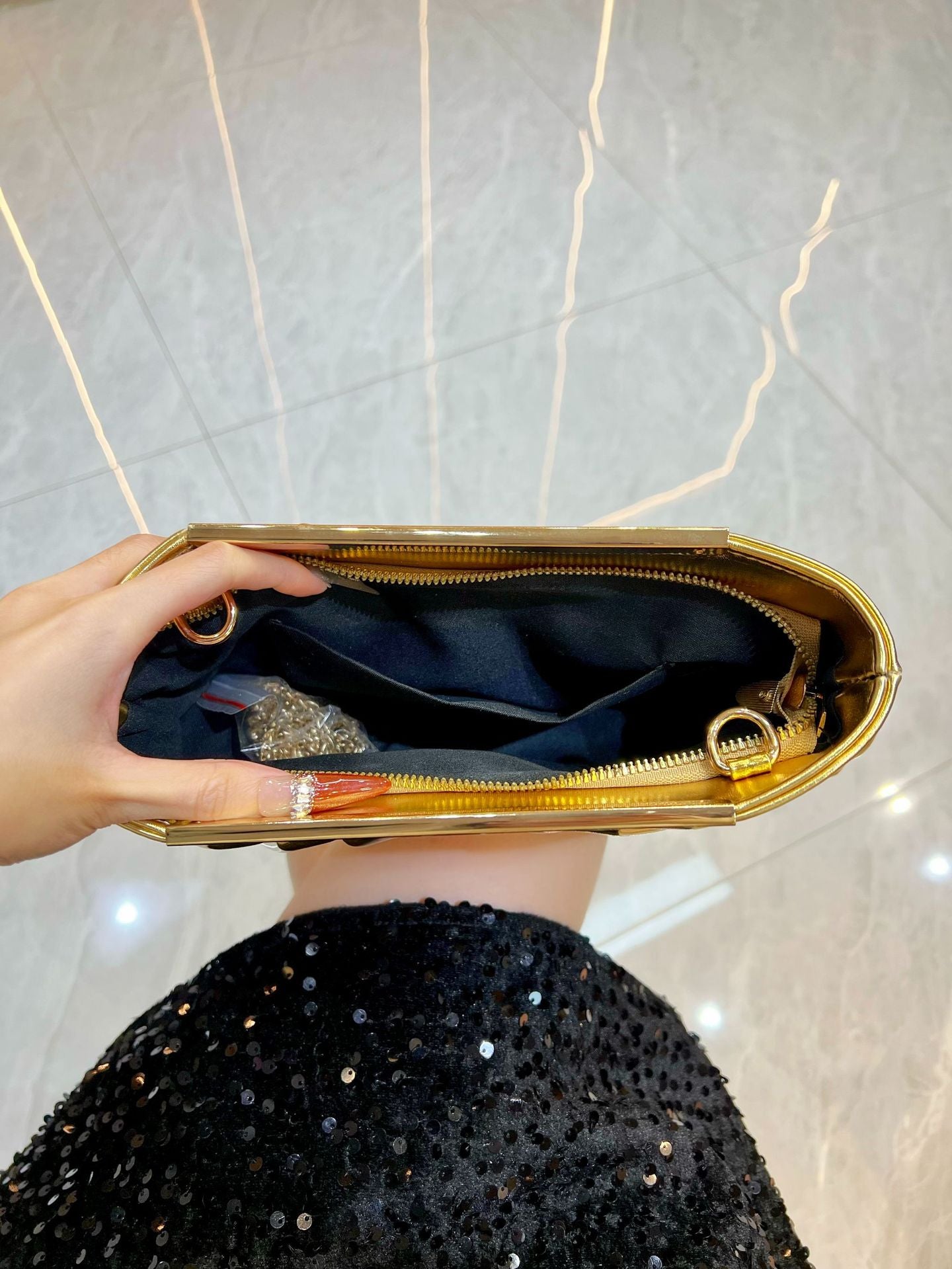 Dress Clutch Luxury Fashion Pleated Chain Handbags