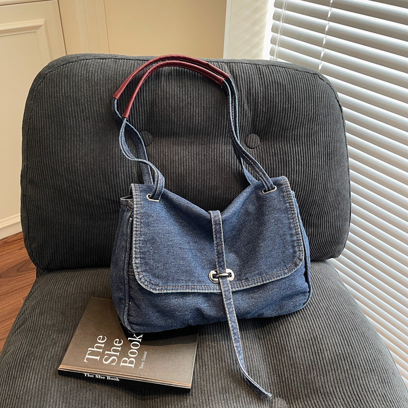 Women's Denim Fashionable High-grade Artistic Style Portable Bags