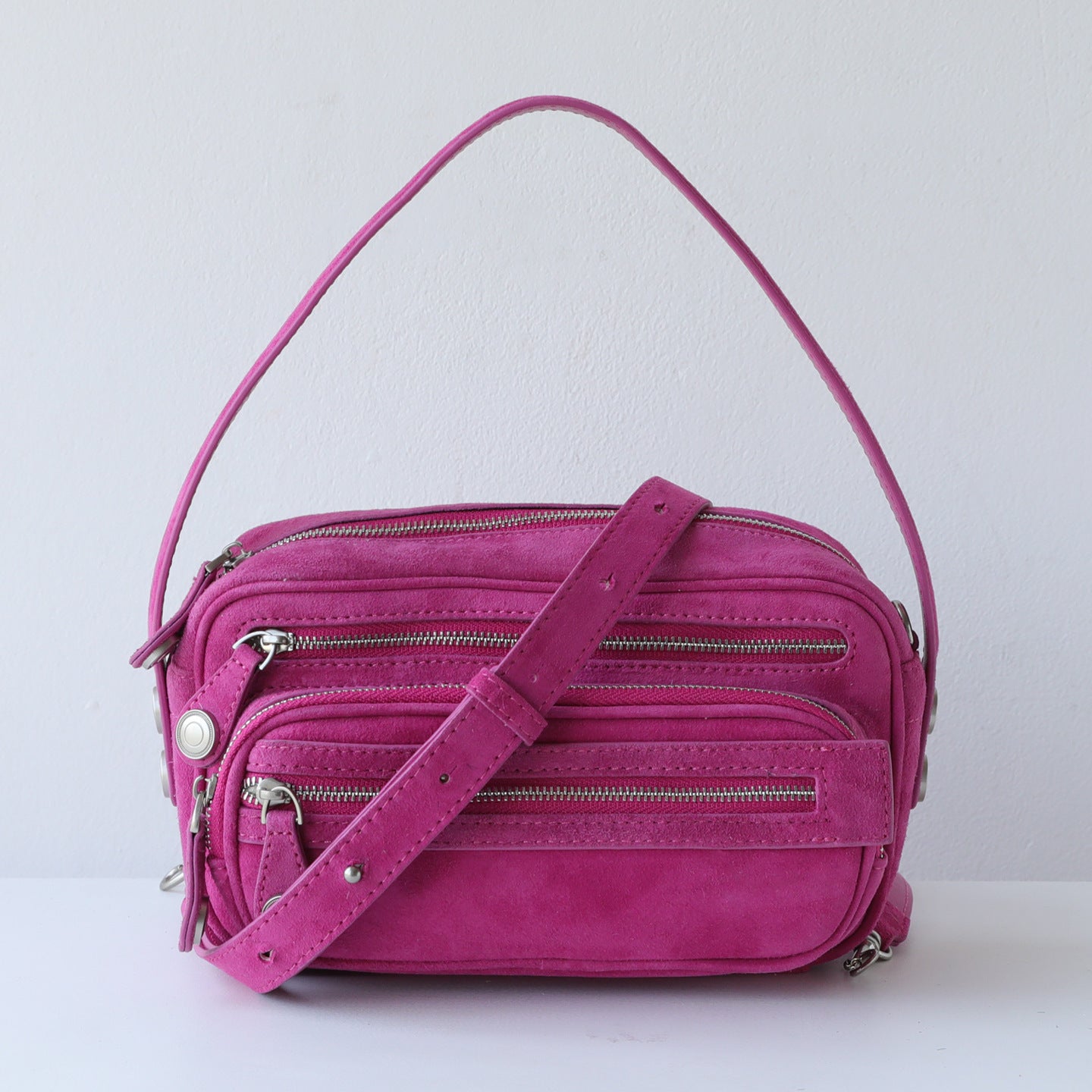 Popular Women's Design Zipper Leather For Small Square Bag
