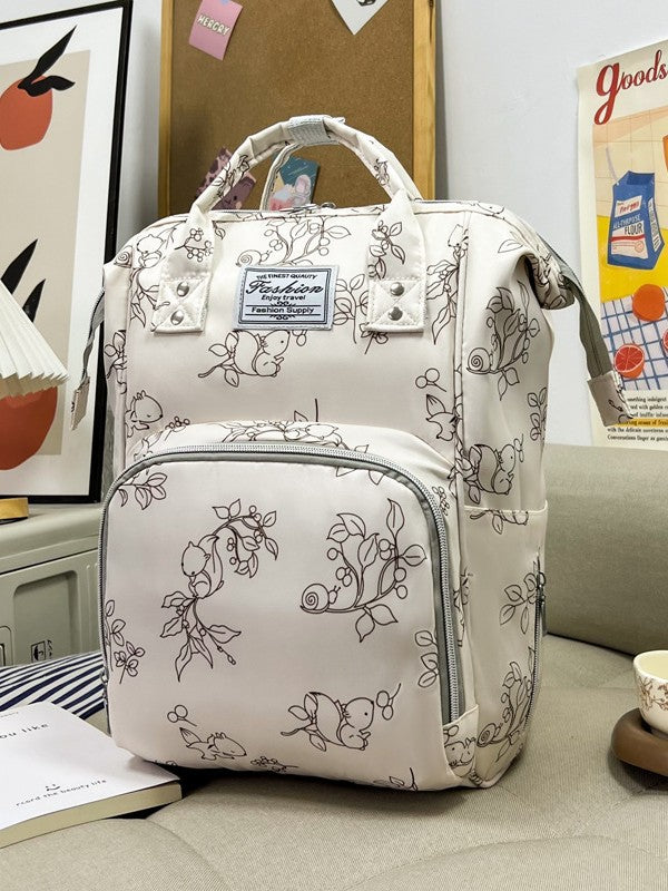 Large Capacity Cartoon Printing Out Multifunctional Bags