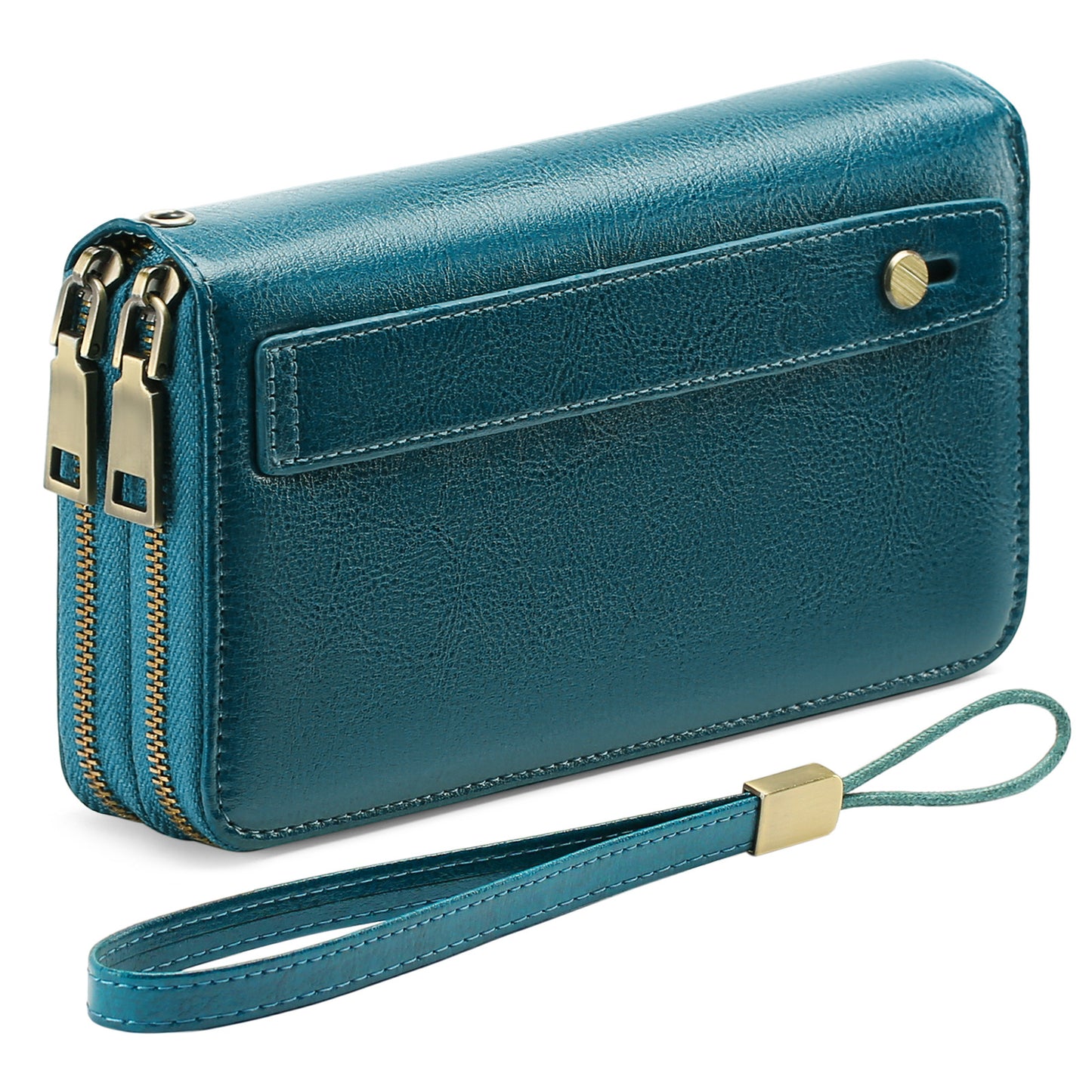 Women's Double Zip Clutch Large Capacity Soft Ladies Wallet