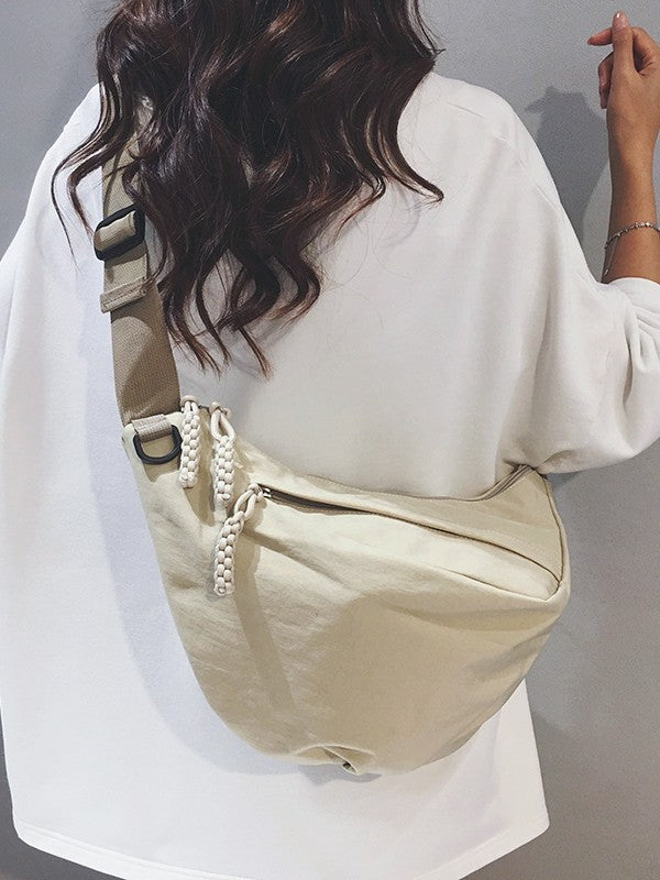 Fashion Commuter Dumpling Solid Color Large Women's Messenger Bag