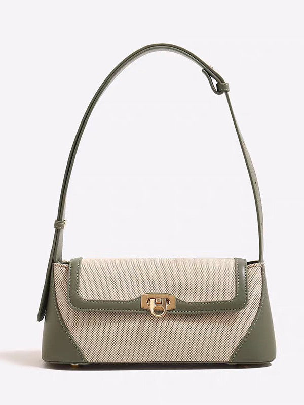 Luxury Fashion French Stitching Elegant Leather Portable Women's Messenger Bag