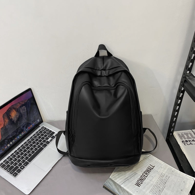 Men's Large Capacity Solid Color Junior High Backpacks