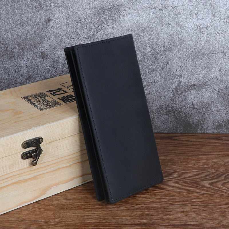 Men's Leather Real Long Suit First Layer Men's Wallet