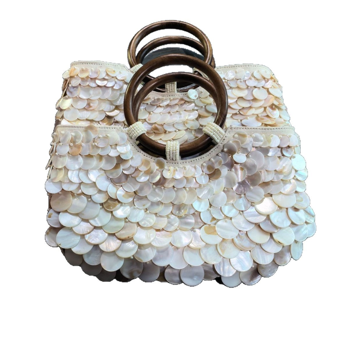 Seaside Holiday Fairy Style Handmade Natural Shell Wooden With Women's Handbag