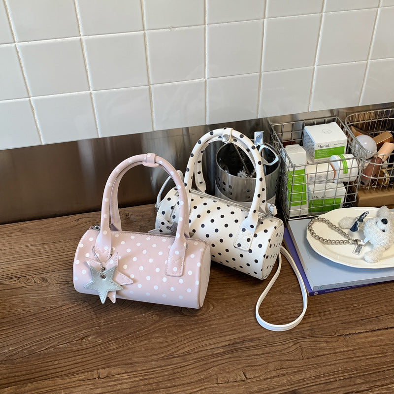 Women's Spring Fashion Carrying Polka Dot Printed Pillow Women's Messenger Bag