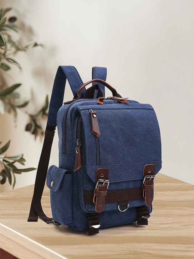 Leather Canvas Spring City Simple Offload Men's Chest Bag