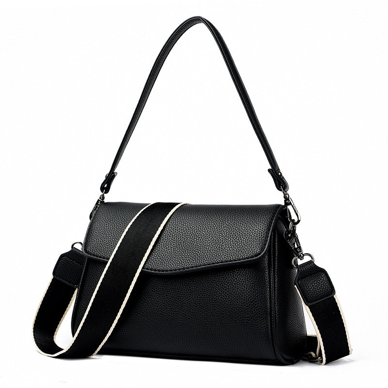 Women's First Layer Cowhide Simple Soft Leather Women's Shoulder Bag