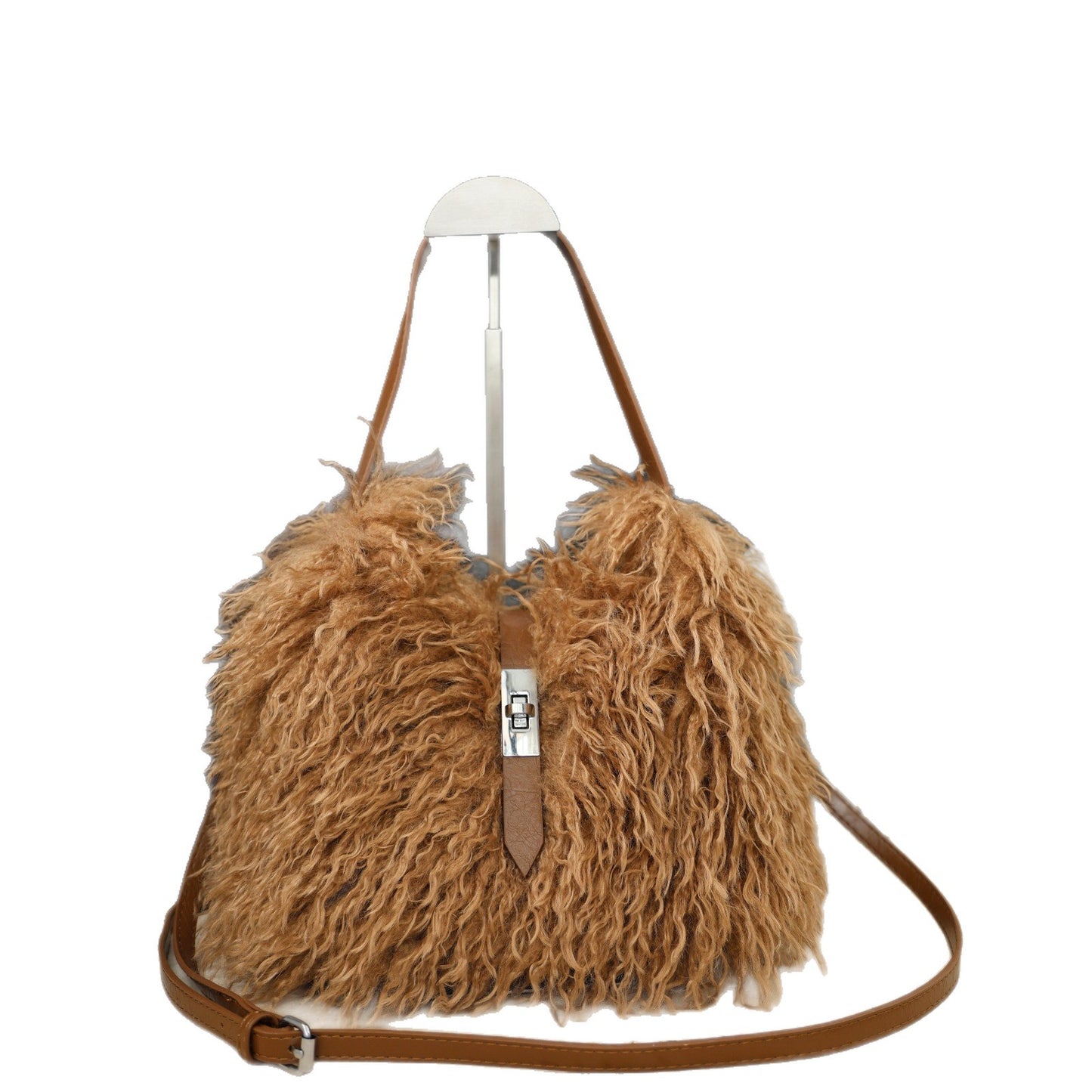 Imitated Tibet Sheep Fur Female Sweet Hot Women's Shoulder Bag