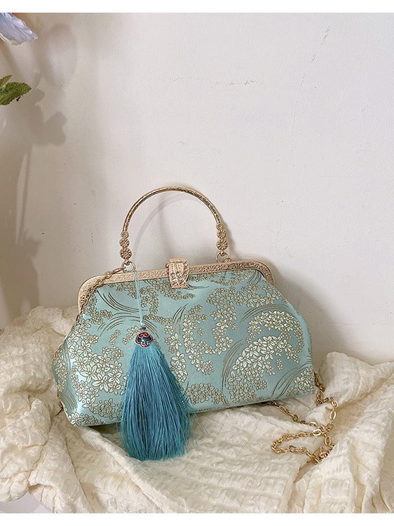 Women's Style Dinner Elegant Chinese Silk Embroidery Clutch Handbags