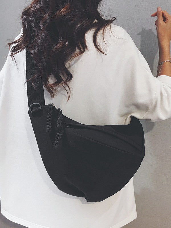 Fashion Commuter Dumpling Solid Color Large Women's Messenger Bag