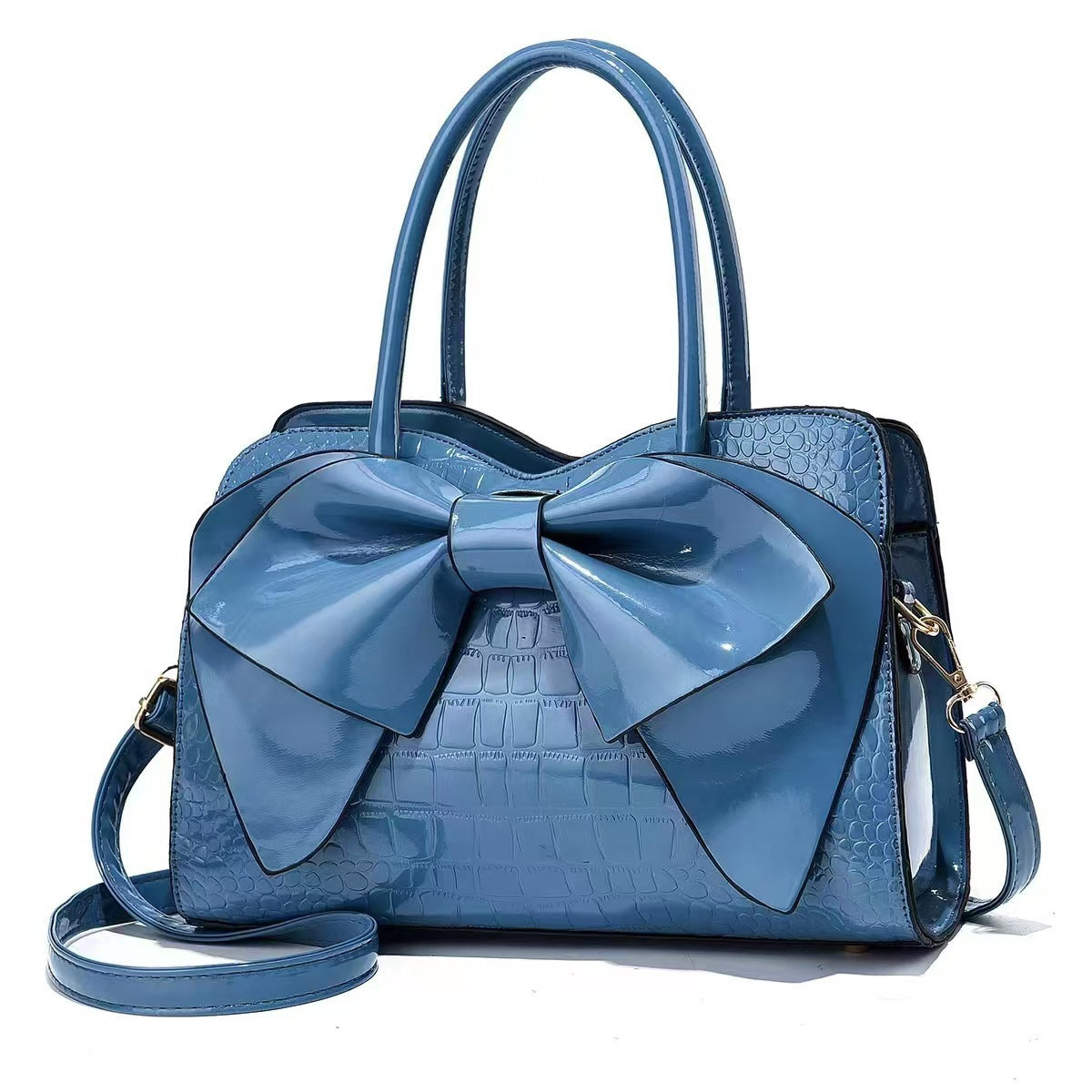 Women's Fashion Candy Color Bow Simple Stone Pattern Bags