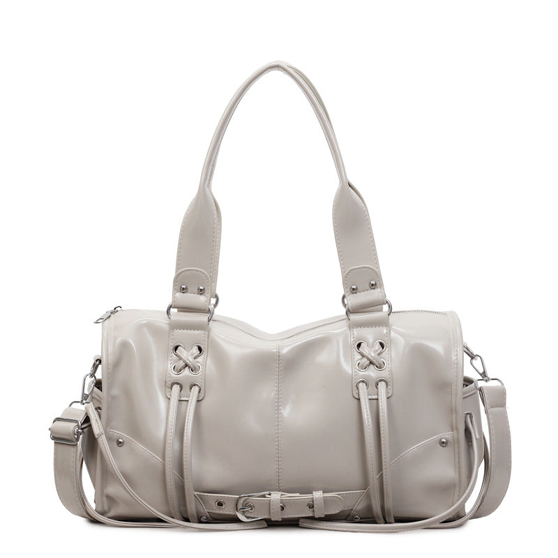 Loose Glossy Leisure Commute Large Capacity Retro Simple High Shoulder Bags